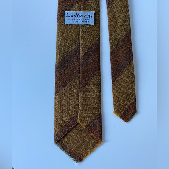 VTG La Navette Wool Tie - Picture 4 of 8